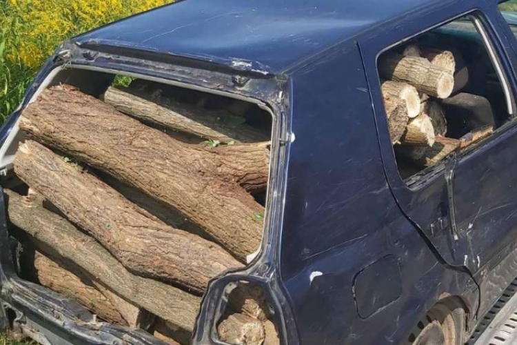 Átalakított autóval lopták a fát 