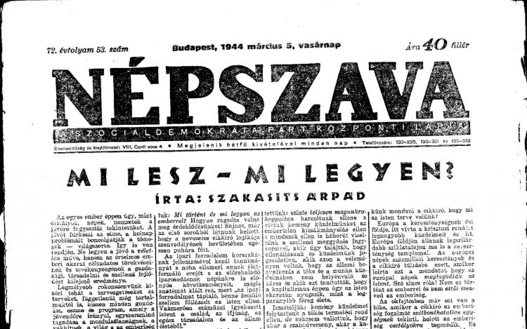 Fennállásának 140. évfordulóját ünnepli a Népszava