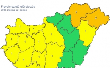 Péntekre másodfokú figyelmeztetést adtak ki két megyére viharos szél és a hófúvás miatt is