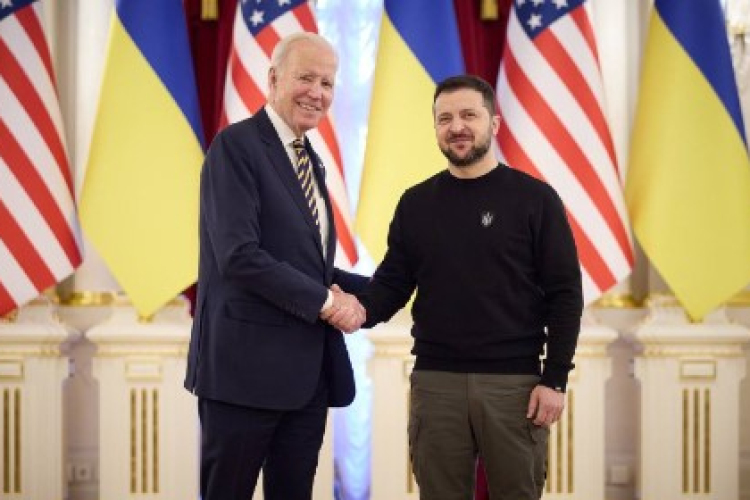 Váratlanul Kijevbe érkezett Joe Biden amerikai elnök